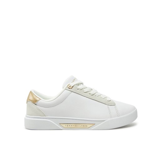 Sneakersy Tommy Hilfiger Chic Court Sneaker FW0FW08382 Biały ze sklepu eobuwie.pl w kategorii Buty sportowe damskie - zdjęcie 182070798