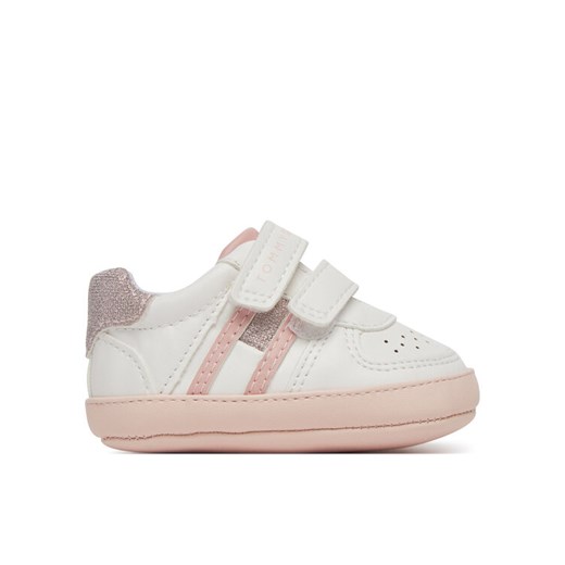 Sneakersy Tommy Hilfiger Flag Low Cut Velcro Sneaker T0A9-33721-1528 Biały ze sklepu eobuwie.pl w kategorii Buty sportowe dziecięce - zdjęcie 182070839