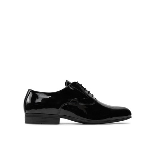 Półbuty Calvin Klein Oxford Pat HM0HM01600 Czarny ze sklepu eobuwie.pl w kategorii Buty eleganckie męskie - zdjęcie 182070917