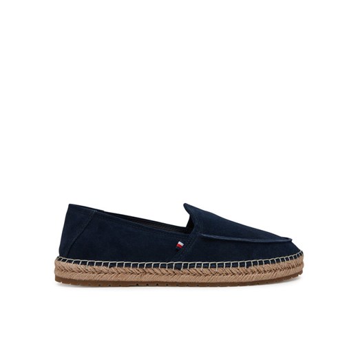 Espadryle Tommy Hilfiger Hilfiger Flex Espa Suede Loafer FM0FM05392 Granatowy ze sklepu eobuwie.pl w kategorii Espadryle męskie - zdjęcie 182071339