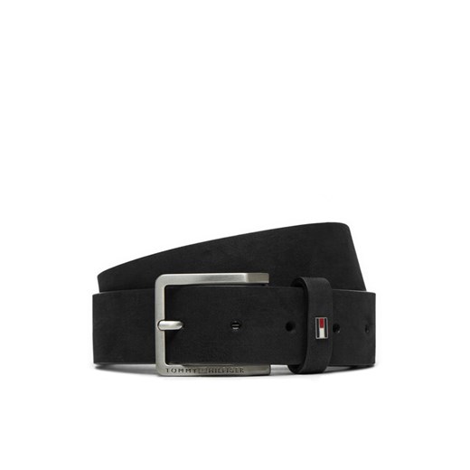 Pasek Męski Tommy Hilfiger Oliver Nubuck 3.5 AM0AM13019 Czarny ze sklepu eobuwie.pl w kategorii Paski męskie - zdjęcie 182071517