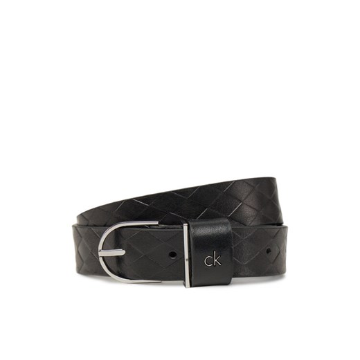 Pasek Damski Calvin Klein Ck Metal Round Buckle 2.5_Braid K60K613152 Czarny ze sklepu eobuwie.pl w kategorii Paski damskie - zdjęcie 182071568