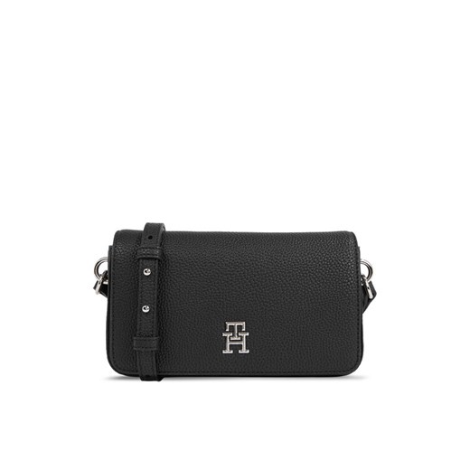 Torebka Tommy Hilfiger Th Emblem Flap Crossover AW0AW15180 Czarny Tommy Hilfiger 00 eobuwie.pl