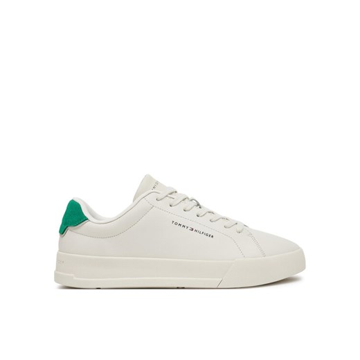 Sneakersy Tommy Hilfiger Th Court Lth Detail Ess FM0FM05367 Beżowy ze sklepu eobuwie.pl w kategorii Buty sportowe męskie - zdjęcie 182071736