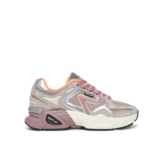 Sneakersy REPLAY GWS9N .000.C0003T Beżowy ze sklepu eobuwie.pl w kategorii Buty sportowe damskie - zdjęcie 182071849