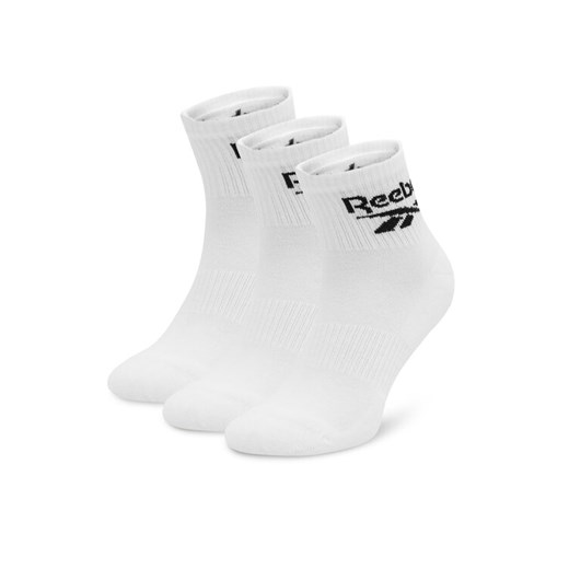 Zestaw 3 par wysokich skarpet unisex Reebok R0427-SS24 (3-pack) Biały ze sklepu eobuwie.pl w kategorii Skarpetki męskie - zdjęcie 182071928