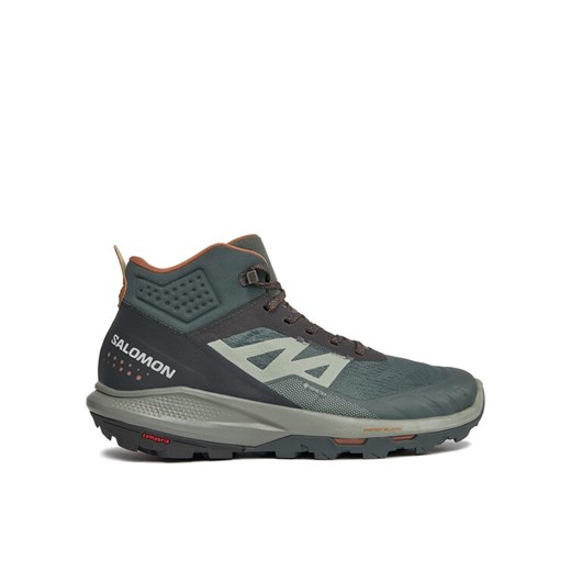 Trekkingi Salomon Outpulse Mid GORE-TEX L47297600 Zielony ze sklepu eobuwie.pl w kategorii Buty trekkingowe męskie - zdjęcie 182072019