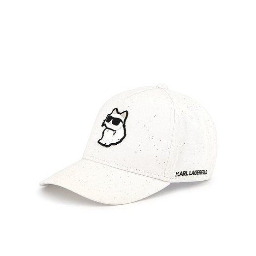 Czapka z daszkiem KARL LAGERFELD Z30386 Biały ze sklepu eobuwie.pl w kategorii Czapki dziecięce - zdjęcie 182072119