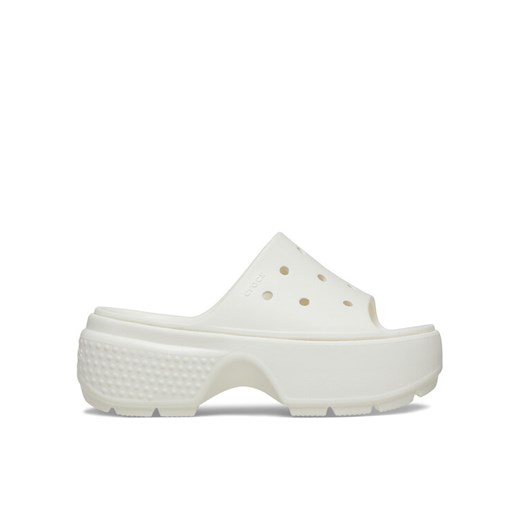 Klapki Crocs Stomp Slide 209347 Beżowy ze sklepu eobuwie.pl w kategorii Klapki damskie - zdjęcie 182072195