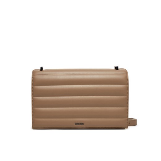 Torebka Calvin Klein Line Quilt Md Conv Shoulder Bag K60K612117 Brązowy Calvin Klein 00 eobuwie.pl