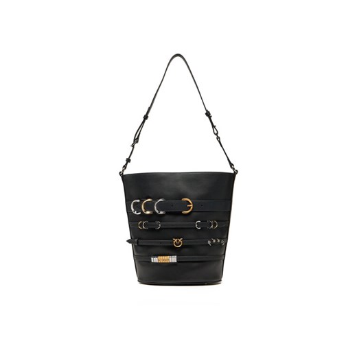 Torebka PINKO Belts Bucket PE 25 PLTT 104366 A26K Czarny ze sklepu eobuwie.pl w kategorii Torebki damskie - zdjęcie 182072518