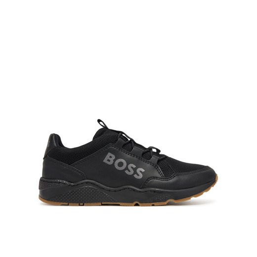 Sneakersy BOSS J51648 S Czarny ze sklepu eobuwie.pl w kategorii Buty sportowe dziecięce - zdjęcie 182072796