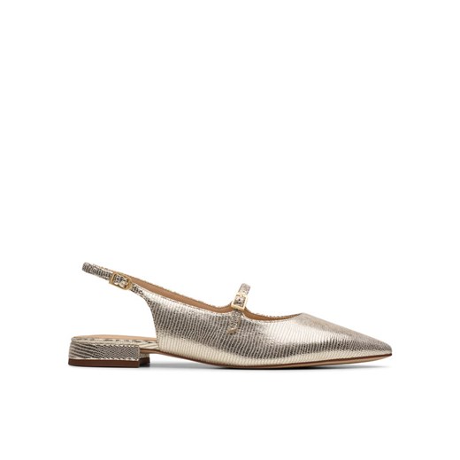 Sandały Clarks Sensa15 Shine 26181315 Złoty ze sklepu eobuwie.pl w kategorii Balerinki - zdjęcie 182072827