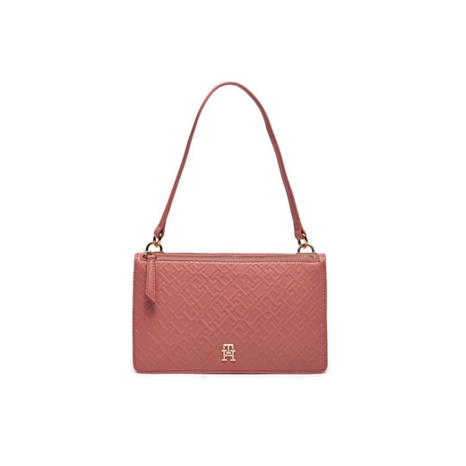 Torebka Tommy Hilfiger Th Refined Shoulder Bag Mono AW0AW15975 Różowy ze sklepu eobuwie.pl w kategorii Listonoszki - zdjęcie 182072868