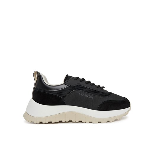 Sneakersy Calvin Klein Runner Lace Up Mesh Mix HW0HW02487 Czarny ze sklepu eobuwie.pl w kategorii Buty sportowe damskie - zdjęcie 182073029