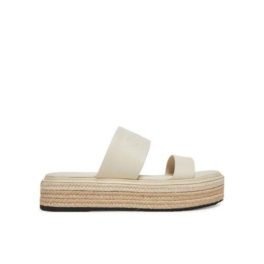 Espadryle Calvin Klein Flatform Wedge Slide - He HW0HW02374 Écru ze sklepu eobuwie.pl w kategorii Espadryle damskie - zdjęcie 182073328