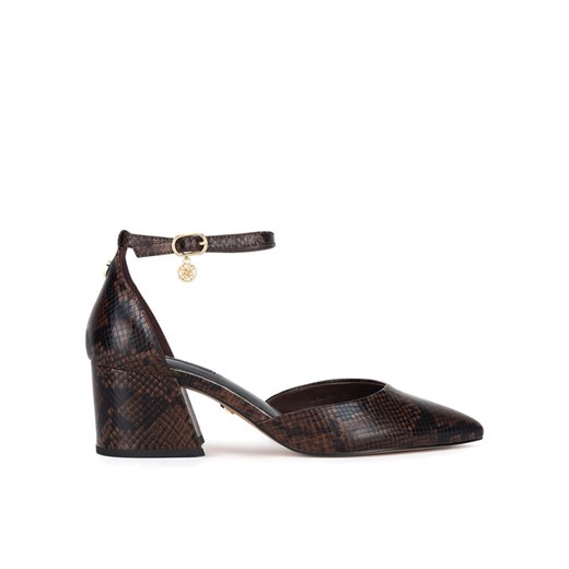 Czółenka Nine West WFA3358-1 Brązowy ze sklepu eobuwie.pl w kategorii Czółenka - zdjęcie 182073418