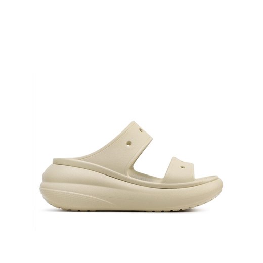 Klapki Crocs Classic Crush Sandal 207670 Beżowy ze sklepu eobuwie.pl w kategorii Klapki damskie - zdjęcie 182073857