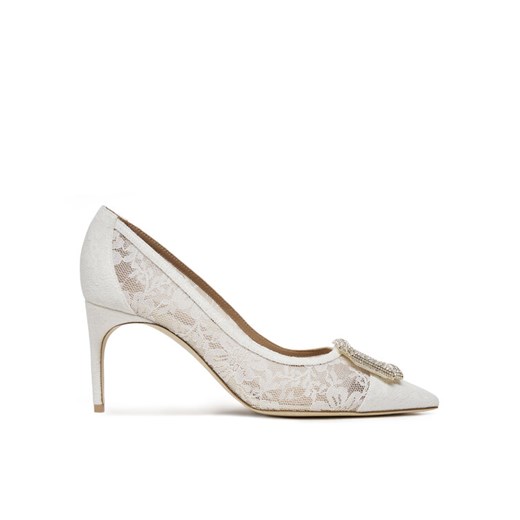 Szpilki MALONE SOULIERS Monroe 70-10 Biały ze sklepu eobuwie.pl w kategorii Czółenka - zdjęcie 182073888