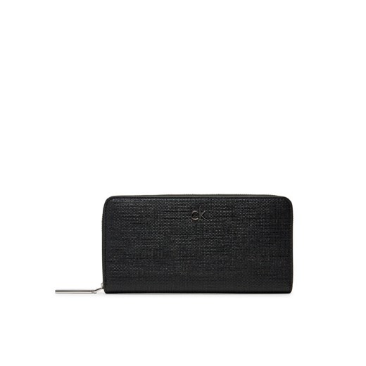 Duży Portfel Damski Calvin Klein Ck Daily Large Zip Around_Tex K60K612960 Czarny ze sklepu eobuwie.pl w kategorii Portfele damskie - zdjęcie 182073918