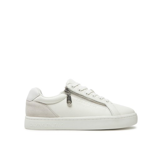 Sneakersy Calvin Klein Jeans Classic Cupsole Zip Low In YM0YM01254 Biały ze sklepu eobuwie.pl w kategorii Buty sportowe męskie - zdjęcie 182073958