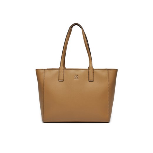 Torebka Tommy Hilfiger AW0AW16905 Beżowy ze sklepu eobuwie.pl w kategorii Torby Shopper bag - zdjęcie 182074499