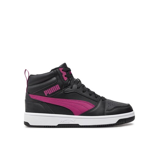 Sneakersy Puma Rebound v6 Mid Wtr Jr 394685 04 Czarny ze sklepu eobuwie.pl w kategorii Buty sportowe dziecięce - zdjęcie 182074816