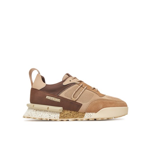 Sneakersy REPLAY GMS1P.000.C0055L Beżowy ze sklepu eobuwie.pl w kategorii Buty sportowe męskie - zdjęcie 182074959