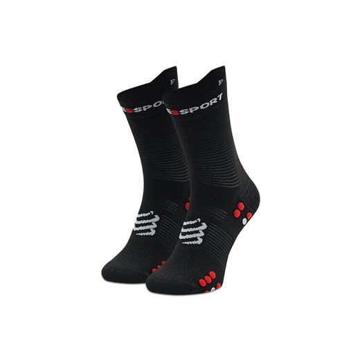 Skarpety wysokie unisex Compressport Pro Racing Socks V4.0 Run High XU00046B_906 Czarny ze sklepu eobuwie.pl w kategorii Skarpetki męskie - zdjęcie 182075345