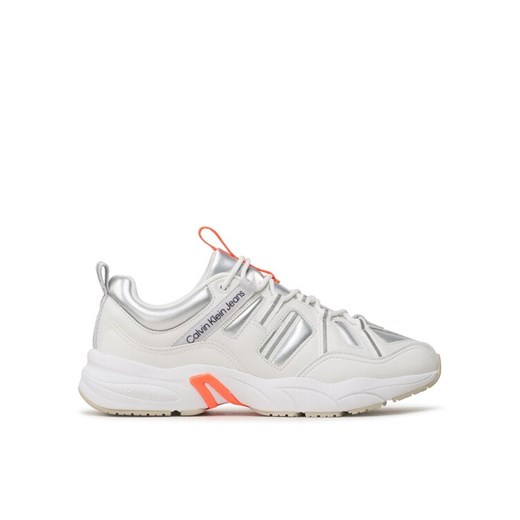 Sneakersy Calvin Klein Jeans Retro Tennis Laceup YM0YM00699 Biały ze sklepu eobuwie.pl w kategorii Buty sportowe męskie - zdjęcie 182075485