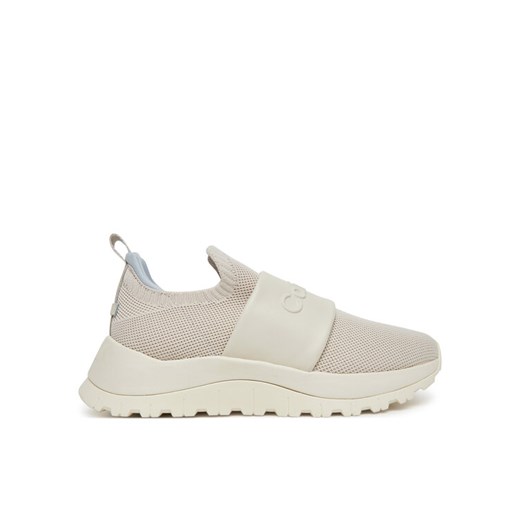Sneakersy Calvin Klein Runner Slip On - He Nappa HW0HW02415 Écru ze sklepu eobuwie.pl w kategorii Buty sportowe damskie - zdjęcie 182075757