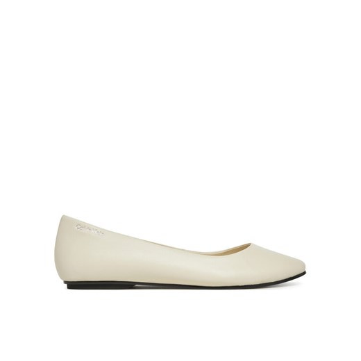 Baleriny Calvin Klein Flat Mary Jane - Lth HW0HW02341 Écru ze sklepu eobuwie.pl w kategorii Balerinki - zdjęcie 182075855