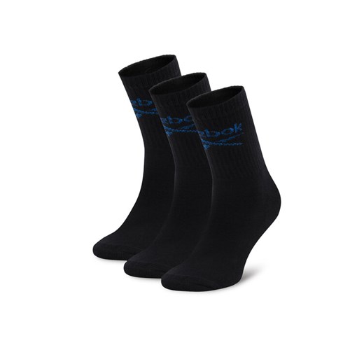 Zestaw 3 par wysokich skarpet unisex Reebok R0258-SS24 (3-pack) Czarny ze sklepu eobuwie.pl w kategorii Skarpetki męskie - zdjęcie 182075878