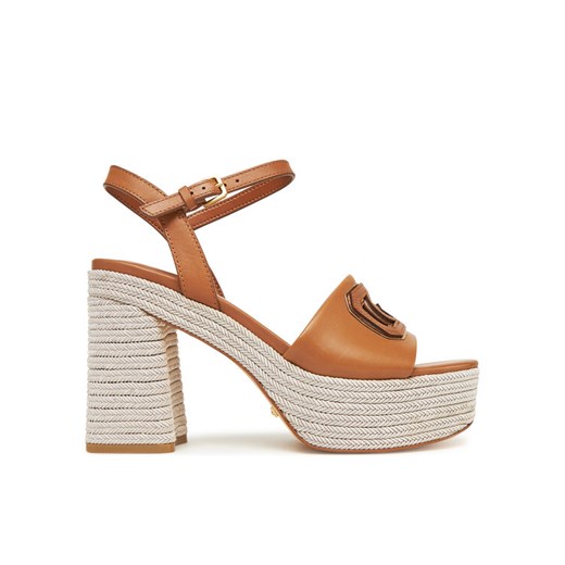 Espadryle Guess FLJFML LEA03 Brązowy ze sklepu eobuwie.pl w kategorii Espadryle damskie - zdjęcie 182075998