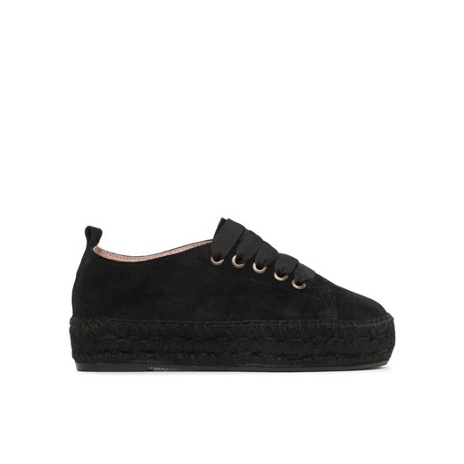 Espadryle Manebi Lace-Up Espadrilles R 2.2 E0 Czarny ze sklepu eobuwie.pl w kategorii Espadryle damskie - zdjęcie 182076096