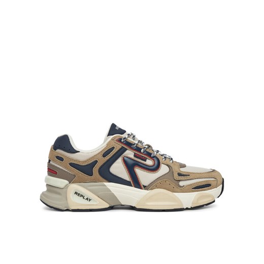 Sneakersy REPLAY GMS9M .000.C0008T Beżowy ze sklepu eobuwie.pl w kategorii Buty sportowe męskie - zdjęcie 182076488