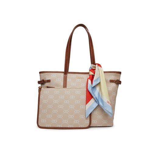 Torebka Liu Jo Ecs M Tote AA5095 E0086 Beżowy ze sklepu eobuwie.pl w kategorii Torby Shopper bag - zdjęcie 182076566
