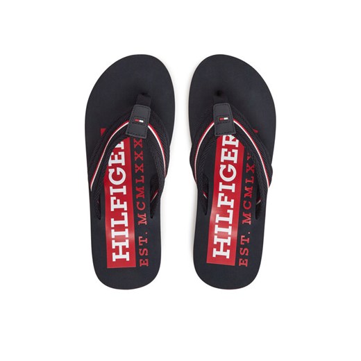 Japonki Tommy Hilfiger Corporate Hilfiger Beach FM0FM05436 Granatowy ze sklepu eobuwie.pl w kategorii Klapki męskie - zdjęcie 182076597