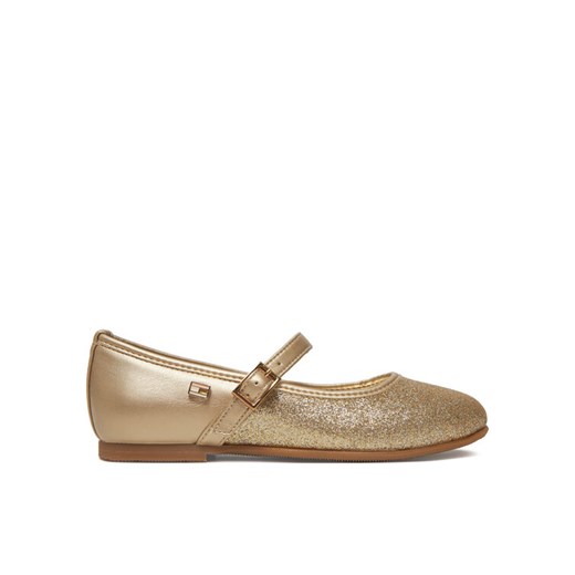 Baleriny Tommy Hilfiger Ballerina T4A3-33930-0572 M Złoty ze sklepu eobuwie.pl w kategorii Balerinki dziecięce - zdjęcie 182076715