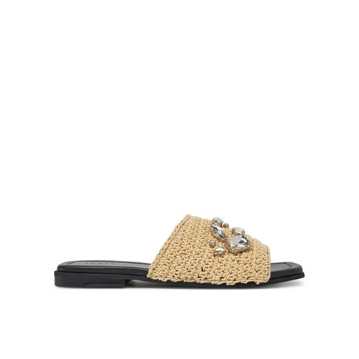 Klapki Inuikii Woven Strap Stones 70104-367 705 Beżowy ze sklepu eobuwie.pl w kategorii Klapki damskie - zdjęcie 182076839