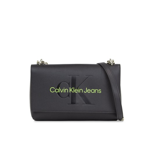 Torebka Calvin Klein Jeans Sculpted Ew Flap Conv25 Mono K60K611866 Czarny ze sklepu eobuwie.pl w kategorii Listonoszki - zdjęcie 182077137