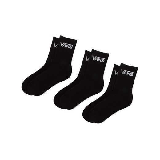 Zestaw 3 par wysokich skarpet damskich Vans By Classic Crew VXNQBLK Czarny ze sklepu eobuwie.pl w kategorii Skarpetki damskie - zdjęcie 182077197