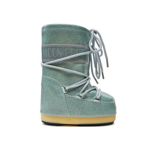 Śniegowce Moon Boot Icon Junior Glitter 80D3400290 Niebieski ze sklepu eobuwie.pl w kategorii Buty zimowe dziecięce - zdjęcie 182077205