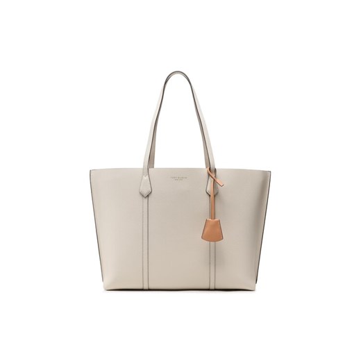 Torebka Tory Burch Perry Triple-Compartment Tote 81932 Biały ze sklepu eobuwie.pl w kategorii Torby Shopper bag - zdjęcie 182077227