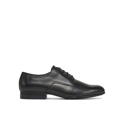 Półbuty Calvin Klein Almond Derby HM0HM01705 Czarny ze sklepu eobuwie.pl w kategorii Buty eleganckie męskie - zdjęcie 182077309