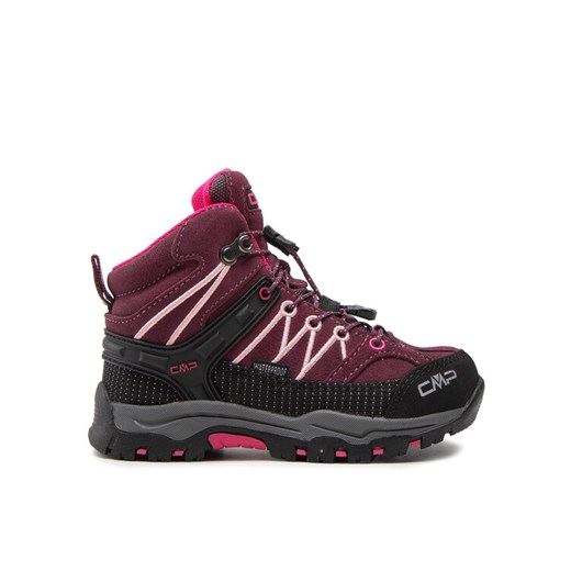 Trekkingi CMP Kids Rigel Mid Trekking Shoe Wp 3Q12944 Bordowy ze sklepu eobuwie.pl w kategorii Buty trekkingowe dziecięce - zdjęcie 182077315