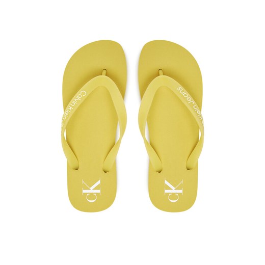 Japonki Calvin Klein Jeans Beach Sandal Transparent Tpu YW0YW01829 Żółty ze sklepu eobuwie.pl w kategorii Klapki damskie - zdjęcie 182077568