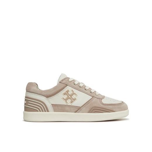 Sneakersy Tory Burch Clover Court 155626 Beżowy ze sklepu eobuwie.pl w kategorii Buty sportowe damskie - zdjęcie 182077576
