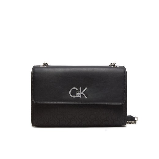Torebka Calvin Klein Re-Lock Conv Shoulder Bag_Jqc K60K612641 Czarny ze sklepu eobuwie.pl w kategorii Listonoszki - zdjęcie 182077987