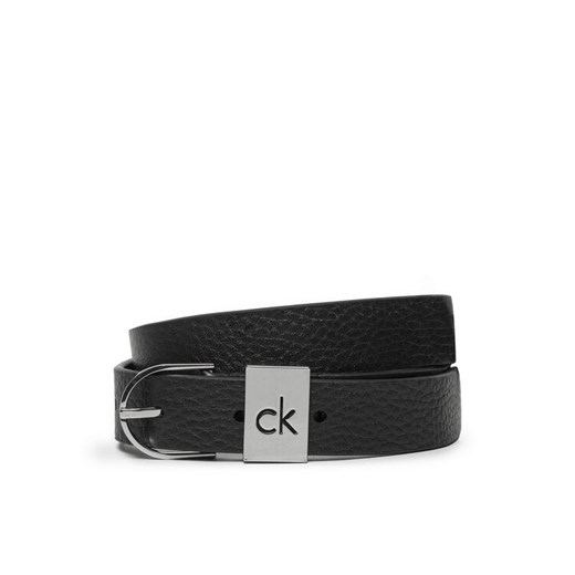 Pasek Damski Calvin Klein Ck Loop Thin Round Buckle 2.5 K60K612856 Czarny ze sklepu eobuwie.pl w kategorii Paski damskie - zdjęcie 182078075